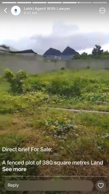 380 Sqm of Land with C of O, Abijo Gra, Abijo, Lekki, Lagos, Land for Sale
