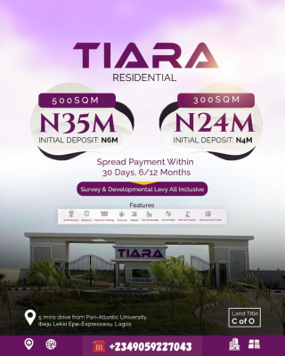 Own a Property, Tiara, Amen City, Ibeju Lekki, Lagos, Residential Land for Sale