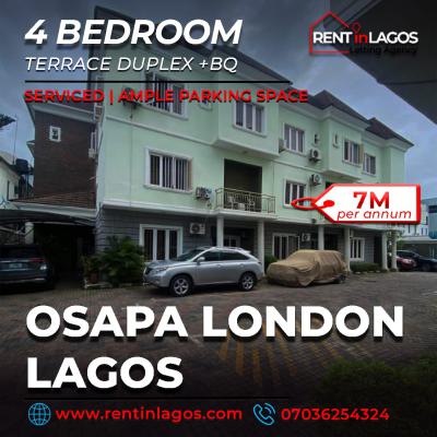 Luxury 4 Bedroom Terrace Duplex, Osapa London, Osapa, Lekki, Lagos, Terraced Duplex for Rent