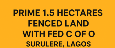 Prime 1.5 Hectares Fenced Land for High-end Commercial/mixed Use Devlp, Bode Thomas - Western Avenue, Surulere, Lagos, Land for Sale