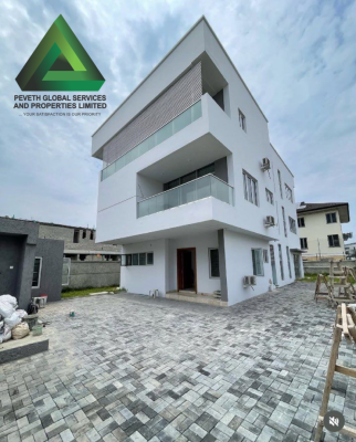 Contemporary 5 Bedroom Fully Detached with Bq, Lekki Phase 1, Lekki, Lagos, Detached Duplex for Sale