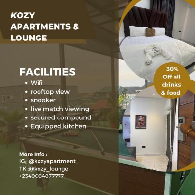 1 Bedroom Fully Furnished Apartment, 20 Westsyde Road, Ogombo, Ajah, Lagos, Mini Flat (room and Parlour) Short Let
