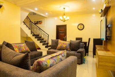 Fully Furnished 5 Bedroom Spacious Terrace House on 2 Floors, Silver Spring Est..flood Free Area, Agungi, Lekki, Lagos, House for Rent