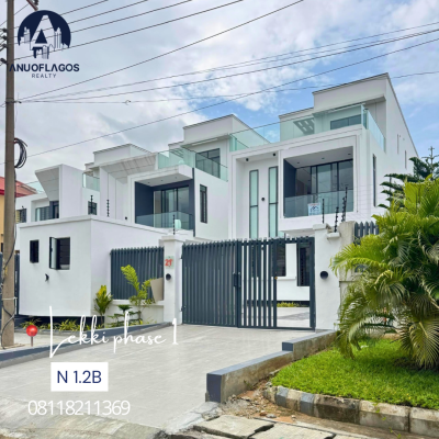 Modern 5 Bedroom Fully Detached with En-suite Rooms., Lekki Phase 1, Lekki, Lagos, Detached Duplex for Sale