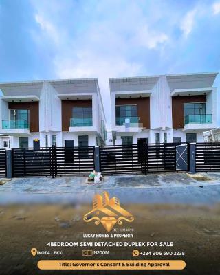 Luxury 4bedroom Semi Detached Duplex, Ikota, Lekki, Lagos, Detached Duplex for Sale