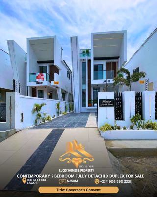 Contemporary 5bedroom Fully Detached Duplex, Ikota, Lekki, Lagos, Detached Duplex for Sale