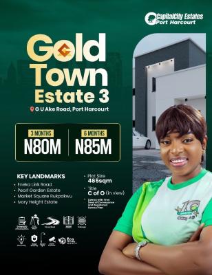 Plots of Land, Gold Town Phase 3, Eliozu, Port Harcourt, Rivers, Mixed-use Land for Sale