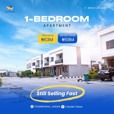 Luxurious 1bedroom Apartment with Solar Lights, Behind Lbs, Sangotedo, Ajah, Lagos, Self Contain (single Rooms) for Sale