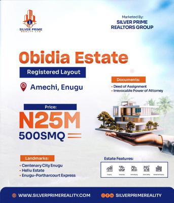 Estate Land, Obidia Estate Amechi, Enugu, Enugu, Mixed-use Land for Sale