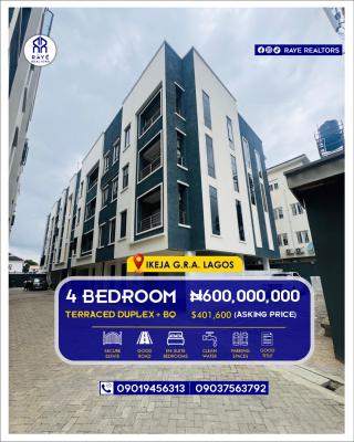 Exquisitely Furnished 4-bedroom Terrace Duplex + Bq in Ikeja Gra, Perfect for Luxury Family Living Or High-end Rental Investment, Ikeja Gra, Ikeja, Lagos, Terraced Duplex for Sale