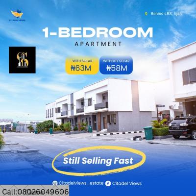 1 Apartment, Citadel Views Phase Behind Lagos Business School, Ajah, Lagos, Mini Flat (room and Parlour) for Sale