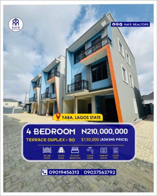 Brand New 4-bedroom Terrace Duplex + Bq, Jibowu, Yaba, Lagos, Terraced Duplex for Sale