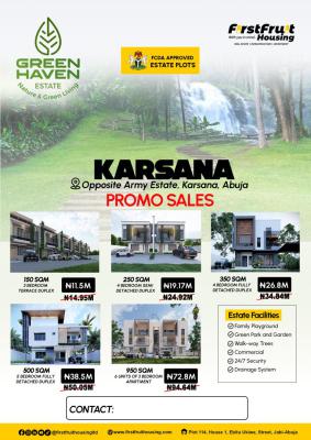 4 Bedroom Semi-detached Duplex Plot, Green Haven Estate, Before Renewed Hope City, Karsana, Abuja, Land for Sale