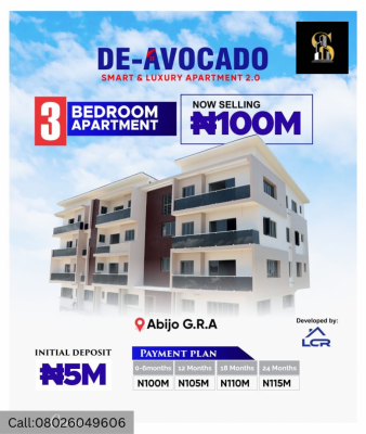 3 Bedroom Apartment, Abijo Inside Chois Garden Estate, Abijo, Lekki, Lagos, Block of Flats for Sale