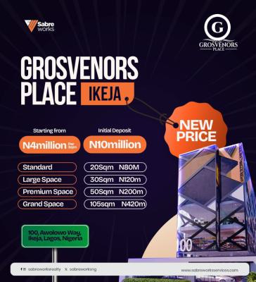 20sqm , 30sqm Office Space for Banking &  Corporate Company, Grosvenor Commercial Building Place Awolowo Way Computer Village, Ikeja, Lagos, Office Space for Sale