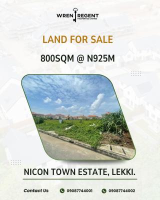800sqm Prime Land, Nicon Town, Lekki, Lagos, Land for Sale
