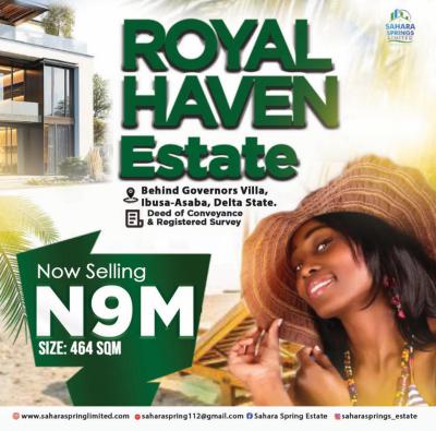 Deed of Conveyance and Registered Survey, Behind Governors Villa, Asaba, Delta, Residential Land for Sale