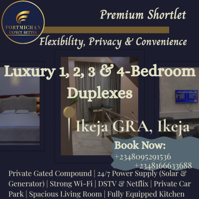 4-bedroom Luxury Duplex for Flexibility, Privacy, and Convenience, Ikeja Gra, Ikeja, Lagos, Detached Duplex Short Let
