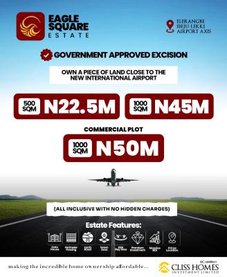 Plots of Land, Obayomi/okeogun, Elerangbe/eagles Square, Ibeju Lekki, Lagos, Mixed-use Land for Sale