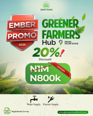 Own a Piece of Prosperity --- 20% Off Farmland This Ember Season!, Remo North, Abeokuta North, Ogun, Mixed-use Land for Sale