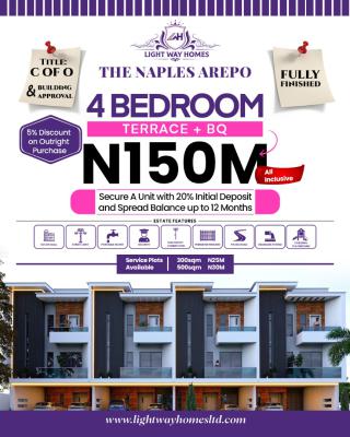 Newly Built Uilt 4 Bedroom Terraced Duplex with Bq, Naples Estate, Micheal Ajao Street, Berger, Arepo, Ogun, Terraced Duplex for Sale