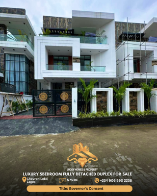 Luxury 5bedroom Fully Detached Duplex, Chevron, Lekki, Lagos, Detached Duplex for Sale
