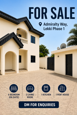 6 Bedroom Fully Detached Duplex on Admiralty Way, Lekki Phase 1, Admiralty Way, Lekki Phase 1, Lekki, Lagos, Semi-detached Duplex for Sale