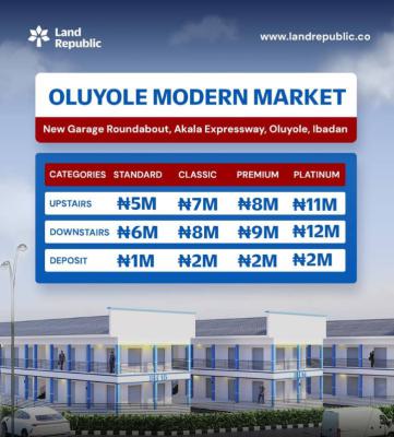 Modern Market Strategically Located in Rapid Growth, New Garage Roundabout, Ibadan, Oyo, Plaza / Complex / Mall for Sale
