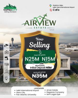 Dont Miss This Promo Own Acres at Airview Estate, Ayetoro Ibejulekki Behind The Proposed International Airport, Ibeju Lekki, Lagos, Residential Land for Sale