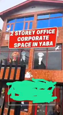 2-storey Building Corporate Office Space at Old Yaba Road, Old Yaba Road, Adekunle, Yaba, Lagos, House for Rent