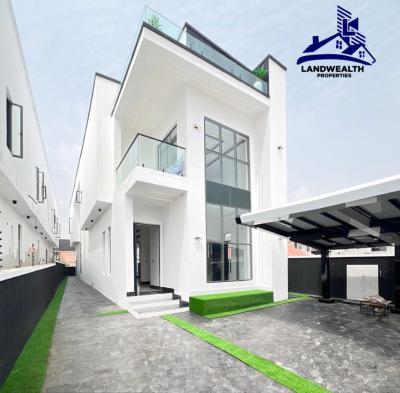 Stunning 5 Bedroom Fully Detached with Pool & Gym , Rooftop Terrace, Secure Estate at Sangotedo Lagos, Sangotedo, Ajah, Lagos, Detached Duplex for Sale