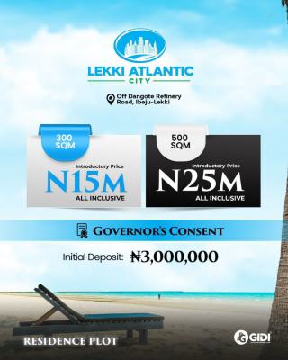 Land with Governors Consent at Lekki Atlantic City, Off Dangote Refinery Road, Ibeju Lekki, Lagos, Residential Land for Sale