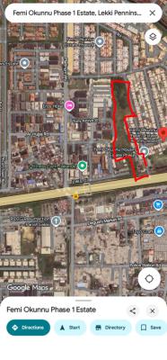 27,000m² Land Facing Express Between Femi Okunu Estate & Womens Develo, Lekki, Lagos, Industrial Land for Sale