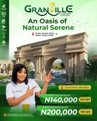 Land with C of O at Granville Estate Eleko, Directly Facing The Lekki Expressway at Eleko Junction Ibeju-lekki Lag, Ibeju Lekki, Lagos, Commercial Land for Sale