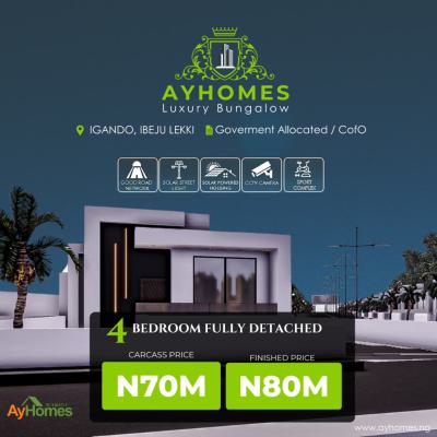 House with C of O at Ayhomes Luxury Bungalow Estate, Ibeju Lekki, Lagos, Detached Bungalow for Sale