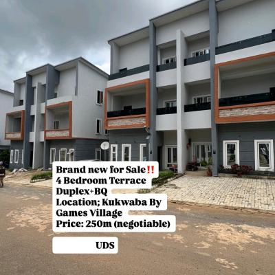 Brand New  4 Bedroom Terrace Duplex 1 Room Bq  Location; Kuk, Kukwaba, Abuja, House for Sale