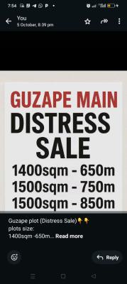 Distress Land of 1500sqm Now Available, Guzape Main, Guzape District, Abuja, Land for Sale