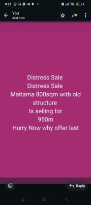 Distress Land of 800sqm Is Now Available, Maitama Main, Maitama District, Abuja, Residential Land for Sale