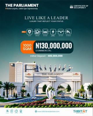Land with C of O at The Parliament Estate, Bolorunpelu, Lekki Epe Expressway, Lekki, Lagos, Commercial Land for Sale