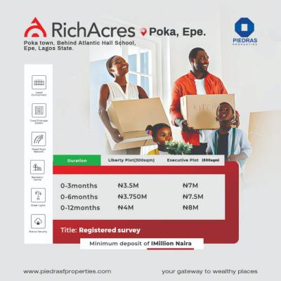 Residential Land with C of O, Poka Town, Behind Atlantic Hall, Epe, Lagos State, Epe, Lagos, Commercial Land for Sale
