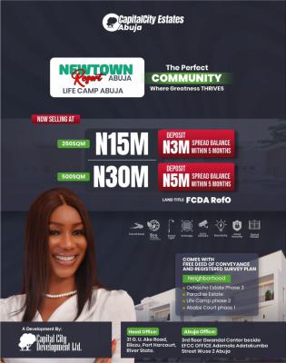 Land with Fcdar of O, Newtown Resort Life Camp Close Life Camp Phase 2, Wuse, Abuja, Residential Land for Sale