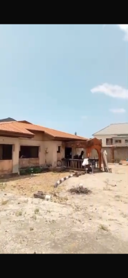 Prime Double Corner Piece with  Structure of 4bedroom Bungalow, Opposite Debirus College By Goodnews Estate First Gate Via Thera Annex, Sangotedo, Ajah, Lagos, Mixed-use Land for Sale