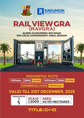 Prime Plots, Ologuneru-ido Road, Railview Gra, Ologuneru, Ibadan, Oyo, Residential Land for Sale