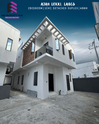 Newly Built 2 Bedroom Semi-detached  Duplex with Payment Plan, By Abraham Adesanya Area, Ajah, Lagos, Semi-detached Duplex for Sale