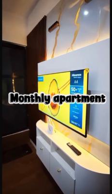 a Monthly Furnished Self Contain with Tv, Bed, Wardrobe and Others, Morocco, Yaba, Lagos, Self Contain (single Rooms) for Rent