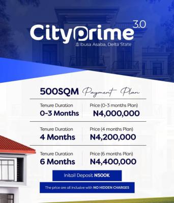 Land with Registered Survey, Cityprime 3.0 Asaba International Airport, Asaba, Delta, Residential Land for Sale