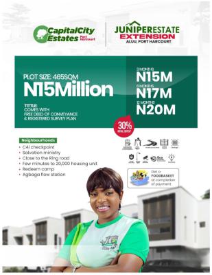 Plots of Land, Juniper Estate Extension Aluu, Port Harcourt, Rivers, Mixed-use Land for Sale