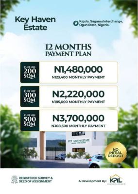 C of O Land in Kajola Sagamu, Sagamu, Ogun, Mixed-use Land for Sale