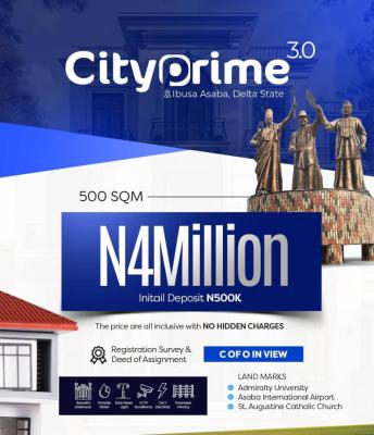 Land with Registered Survey, International Airport, Asaba, Delta, Mixed-use Land for Sale