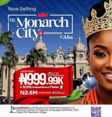 Affordable Estate with High Growth Potential  Limited Promo Offer, The Monarch City By Cedarwood, Aba, Abia, Residential Land for Sale